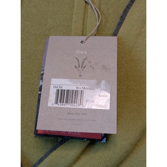 Ibex Cardigan Women's NWT Green Cashmere Wool Knit Sweater Size Small - Picture 11 of 12